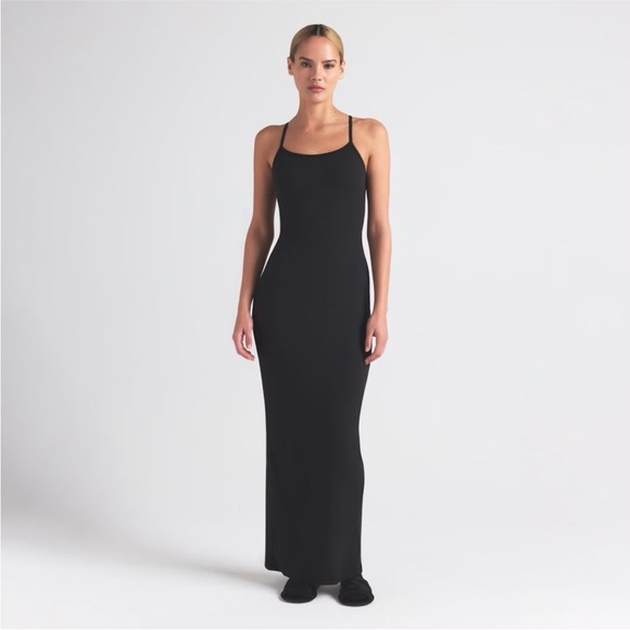 SKIMS Dresses & Skirts - SKIMS Cotton Rib Long Tank Dress - NWT